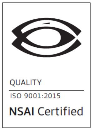 ISO 9001:2015 Quality — NSAI Certified